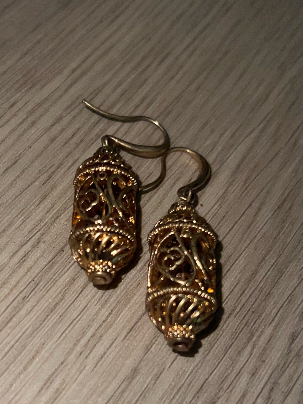 Elegant Gold Filigree Earrings